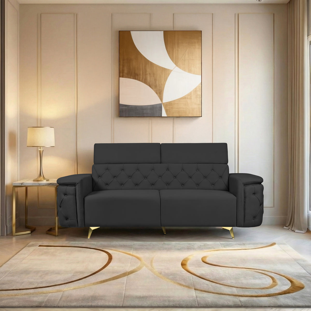 Insopack Aura 3 Seater Sofa (Black)
