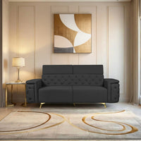 insopack aura 3 seater sofa black