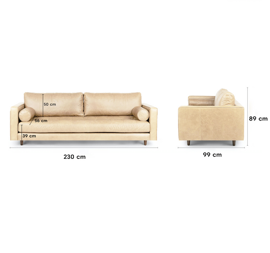 Insopack Sofa Luxe 3 Seater (Beige)