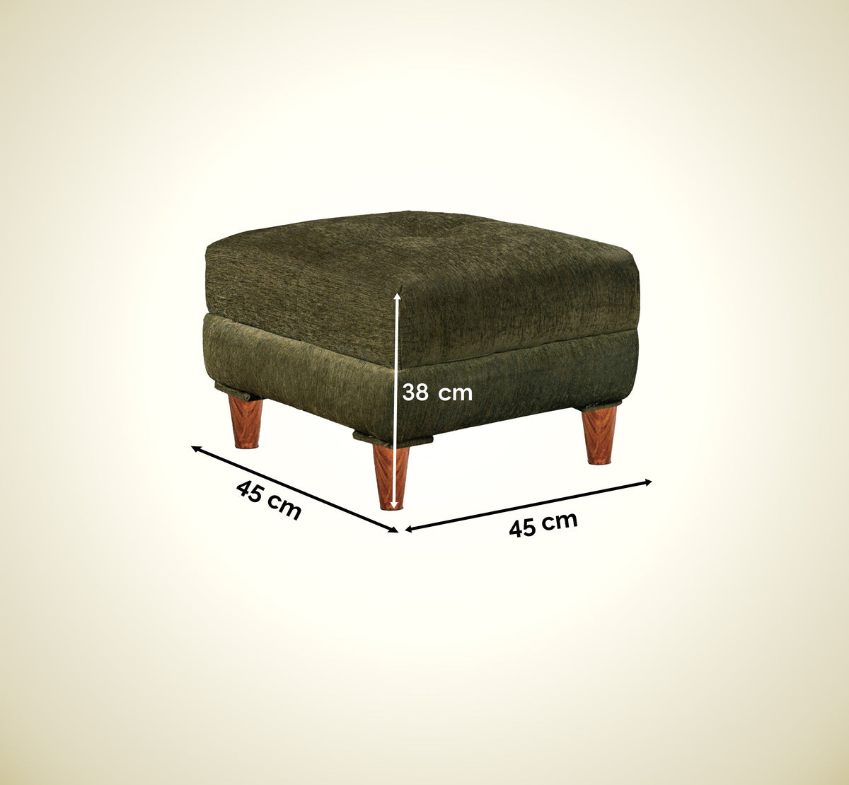 Insopack Ottoman Stool Crown 1 Seater (Green)