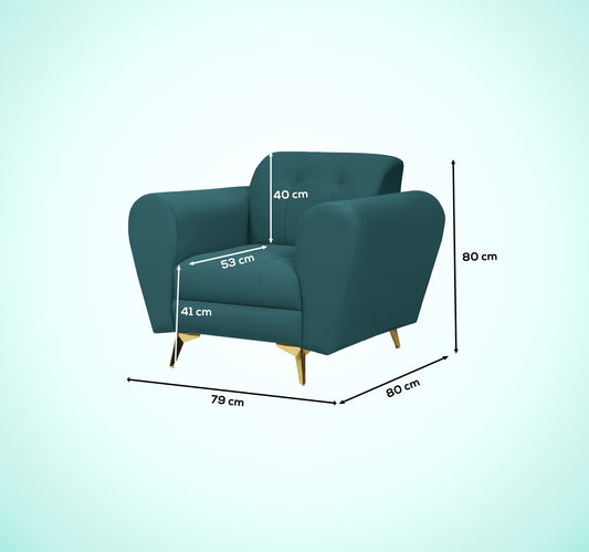Insopack Sofa Crown Icon 1 Seater (Teal)