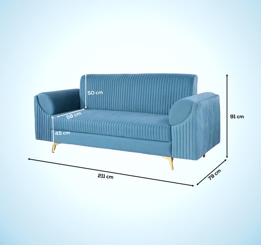 Insopack Sofa Signature 3 Seater (Sky Blue)