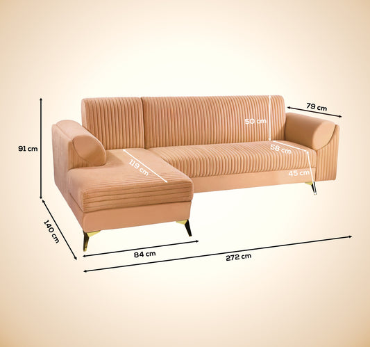 Insopack Sofa Signature 6 Seater RHC (Beige)
