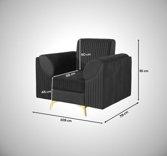 Insopack Sofa Signature 1 Seater (Black)