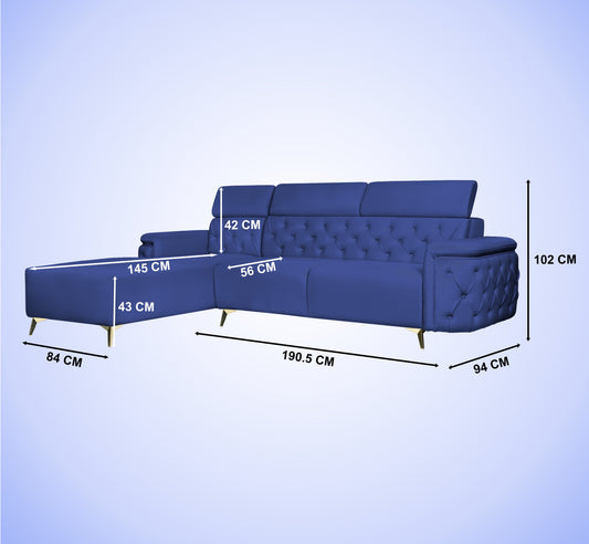 Insopack Sofa Aura 6 Seater RHC (Blue)
