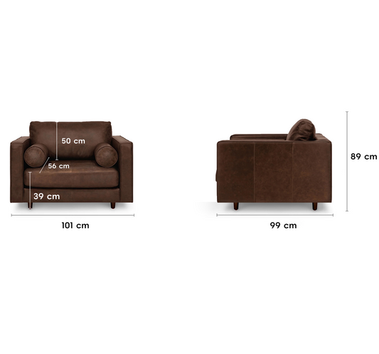 Insopack Sofa Luxe 1 Seater (Brown)