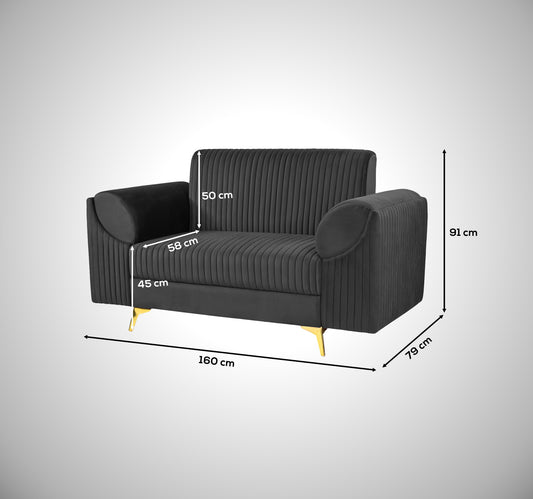 Insopack Sofa Signature 2 Seater (Black)