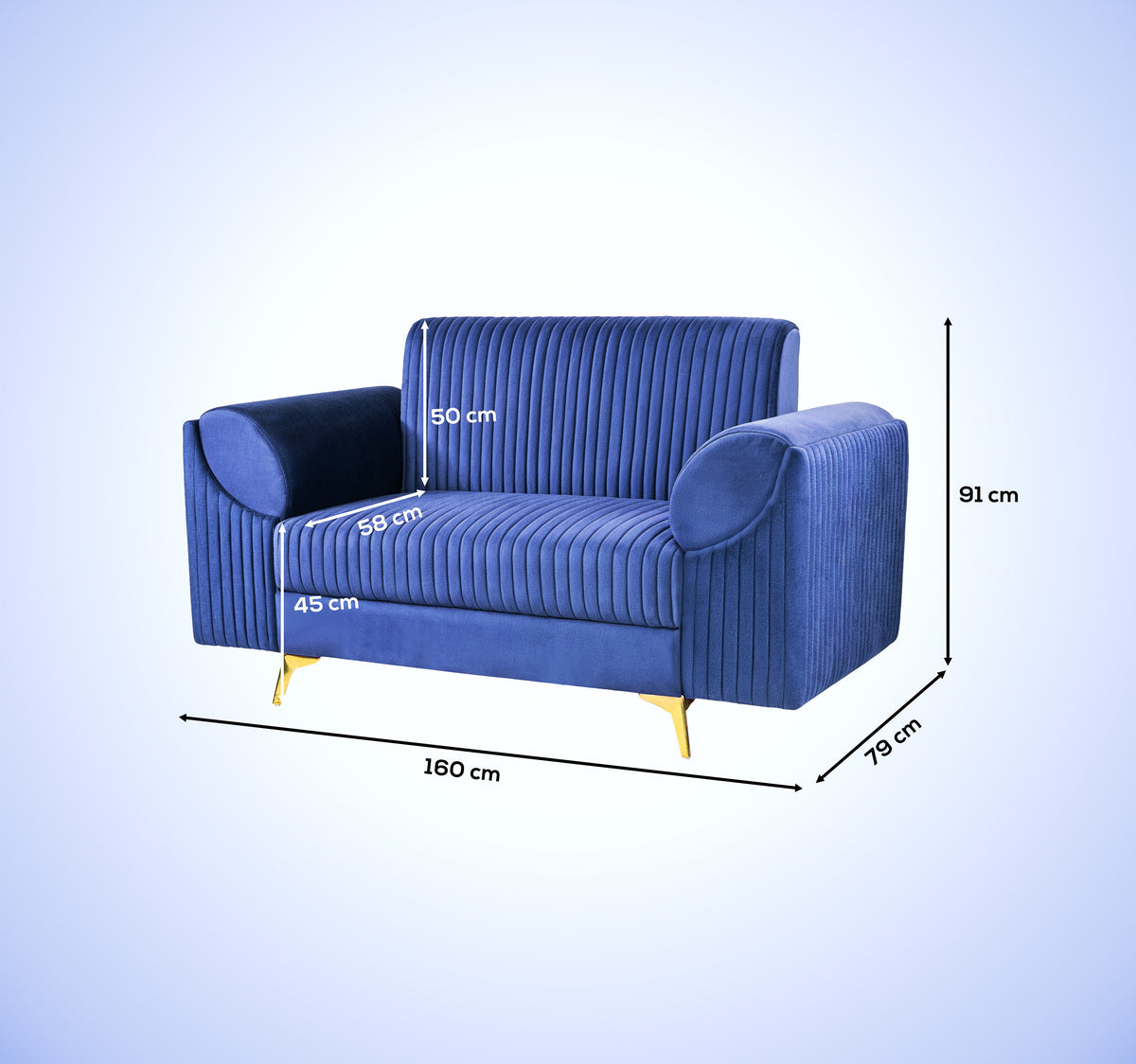Insopack Sofa Signature 2 Seater (Blue)
