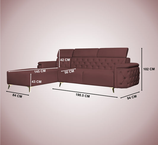 Insopack Sofa Aura 6 Seater RHC (Brown)