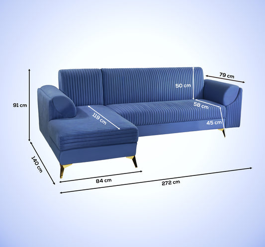 Insopack Sofa Signature 6 Seater RHC (Blue)