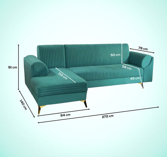 Insopack Sofa Signature 6 Seater LHC (Teal)
