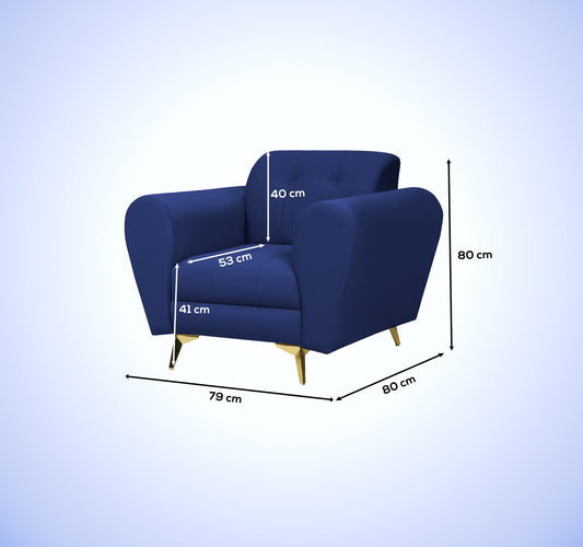 Insopack Sofa Crown Icon 1 Seater (Blue)