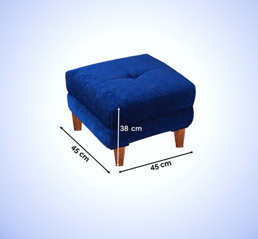 Insopack Ottoman Stool Crown 1 Seater (Blue)