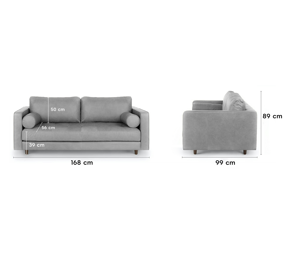 Insopack Sofa Luxe 2 Seater (Grey)