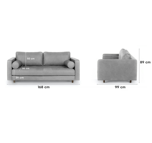 Insopack Sofa Luxe 2 Seater (Grey)