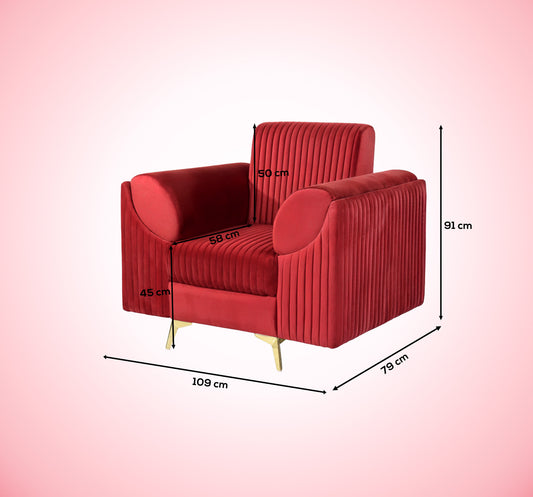 Insopack Sofa Signature 1 Seater (Maroon)