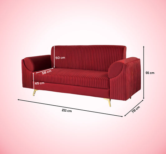 Insopack Sofa Signature 3 Seater (Maroon)