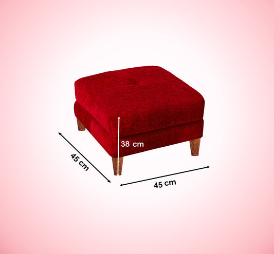 Insopack Ottoman Stool Crown 1 Seater (Maroon)