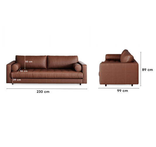 Insopack Sofa Luxe 3 Seater (Taos Brown)