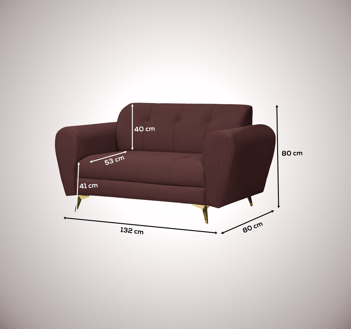 Insopack Sofa Crown Icon 2 Seater (Brown)