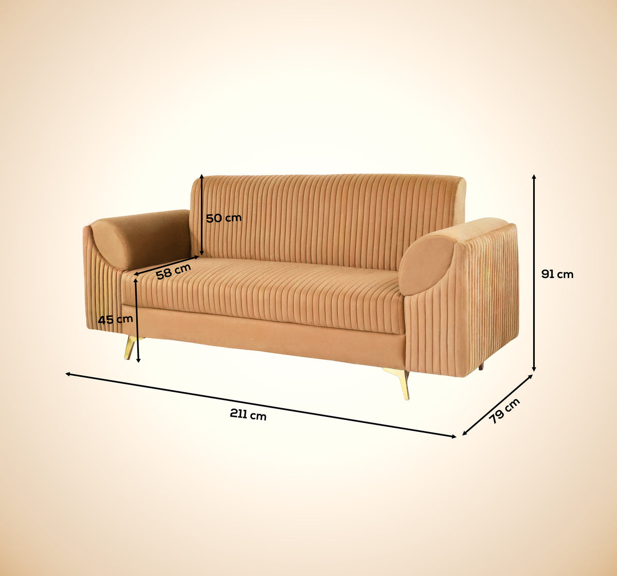 Insopack Sofa Signature 3 Seater (Beige)