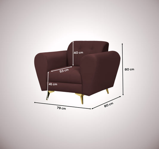 Insopack Sofa Crown Icon 1 Seater (Brown)