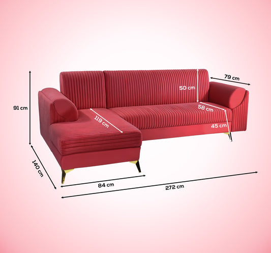 Insopack Sofa Signature 6 Seater RHC (Maroon)