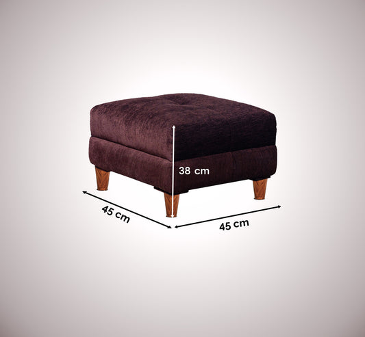 Insopack Ottoman Stool Crown 1 Seater (Brown)