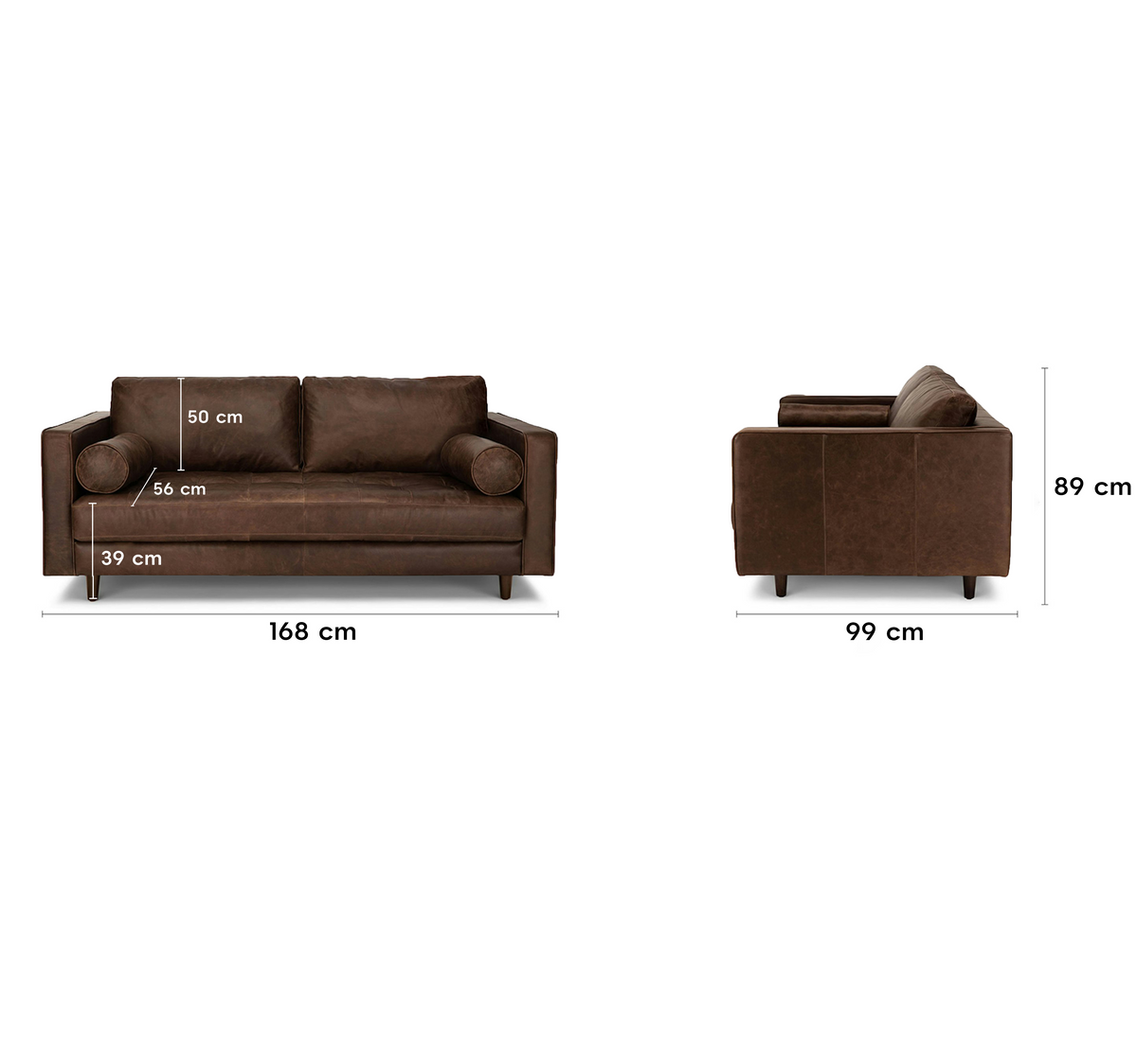 Insopack Sofa Luxe 2 Seater (Taos Brown)