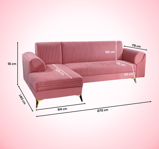 Insopack Sofa Signature 6 Seater RHC (Peach)