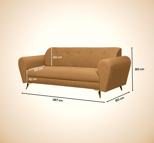 Insopack Sofa Crown Icon 3 Seater (Beige)
