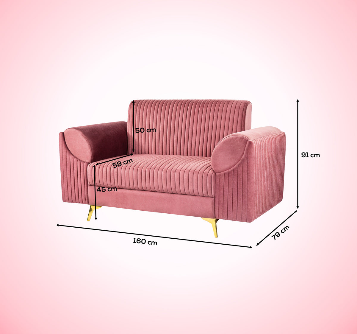 Insopack Sofa Signature 2 Seater (Peach)