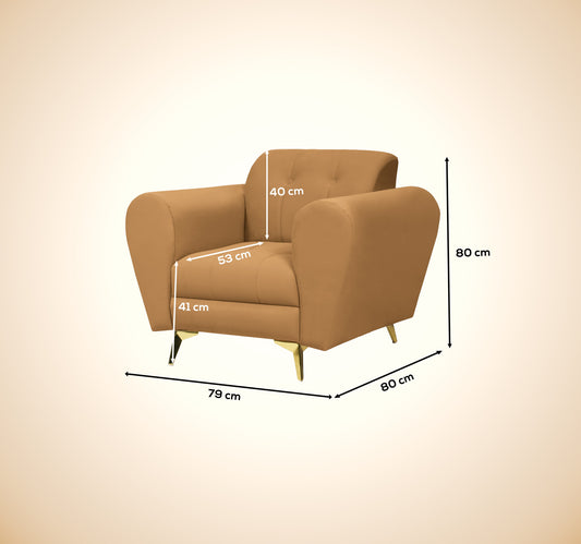 Insopack Sofa Crown Icon 1 Seater (Beige)