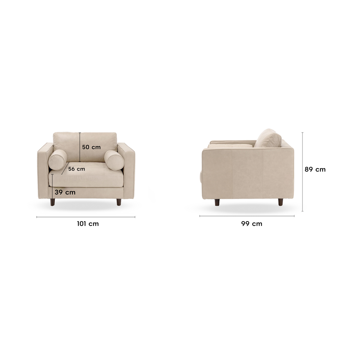 Insopack Sofa Luxe 1 Seater (Beige)