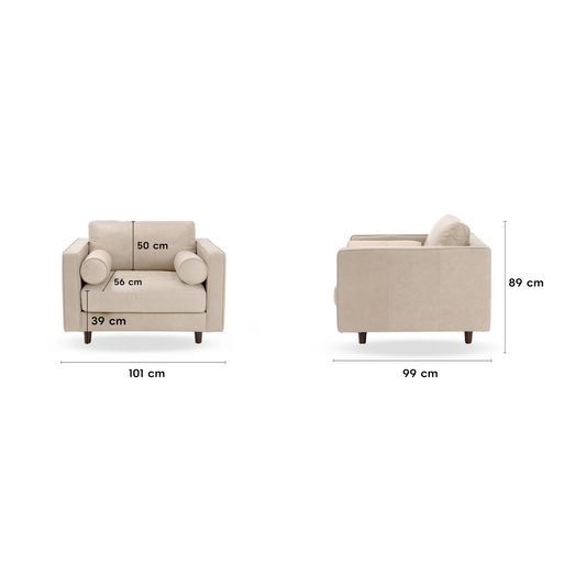 Insopack Sofa Luxe 1 Seater (Beige)