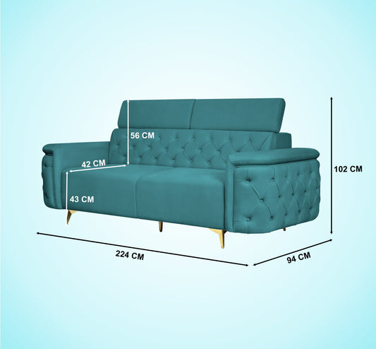 Insopack Sofa Aura 3 Seater (Teal)