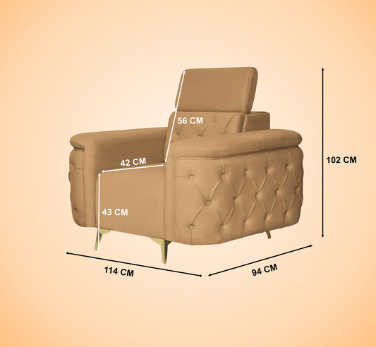 Insopack Sofa Aura 1 Seater (Beige)