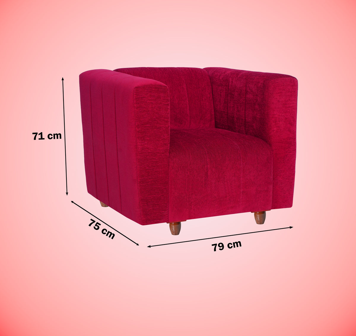 Insopack Sofa Victor 1 Seater (Maroon)