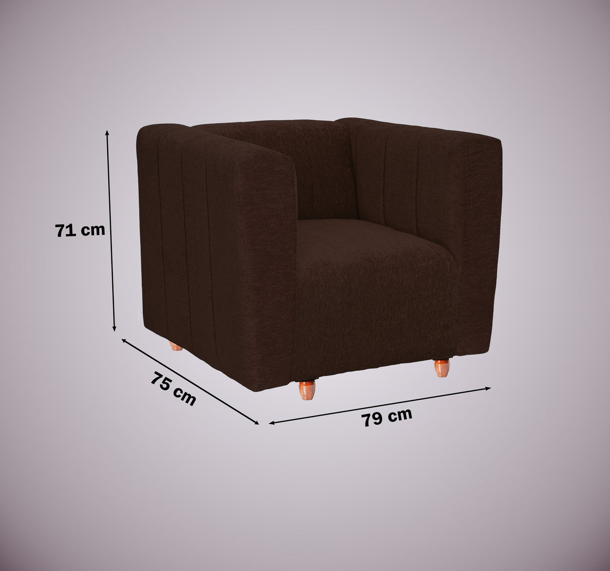 Insopack Sofa Victor 1 Seater (Brown)